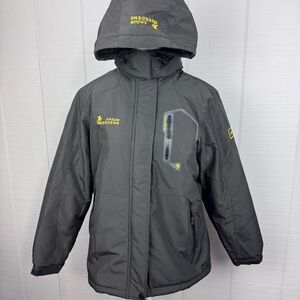 Moerdeng C.H.Club Black Hooded Ski Snowboard Snow Winter Jacket Lined Insulated